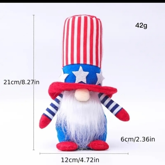 Patriotic pair of  Gnomes - Picture 2 of 3